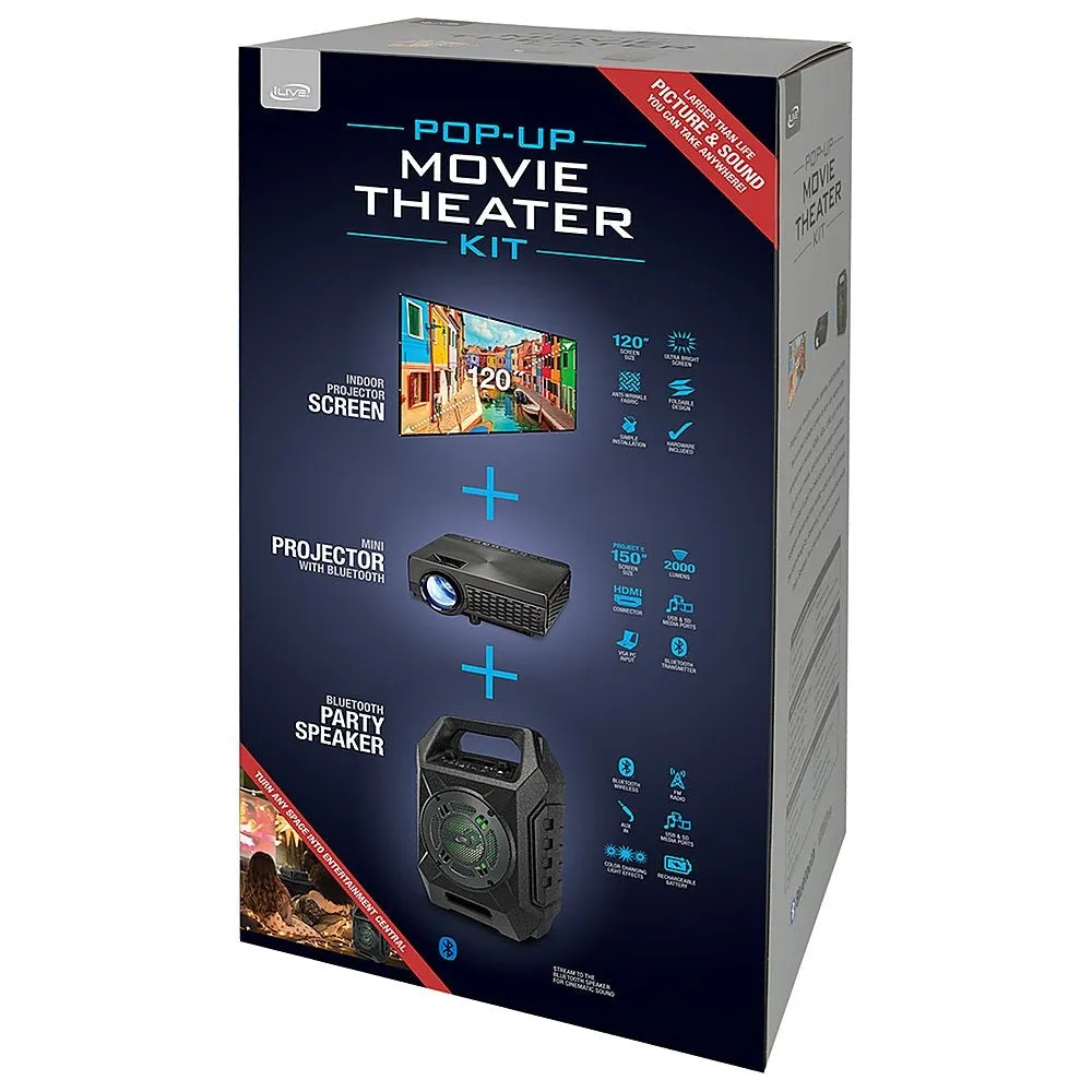 iLive 150" Class FHD (1080P) LED Projector (THE2223BDL)