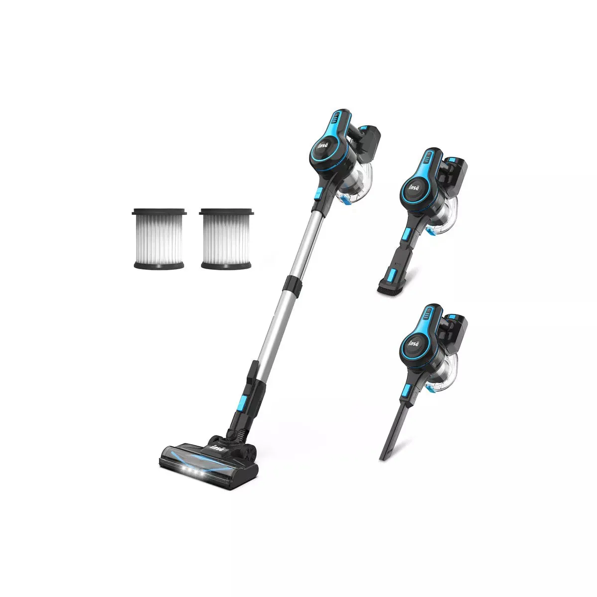 INSE 230402L-01 N5T Cordless 145w 12kpa Suction Power 6 in 1 Stick Vacuum