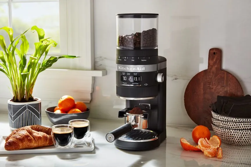 KitchenAid® Black Matte Burr Coffee Grinder - KCG8433BM