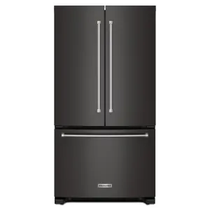 KitchenAid Fingerprint Resistant Black Stainless Counter-Depth French Door Refrigerator (20 Cu.Ft.) - KRFC136RBS