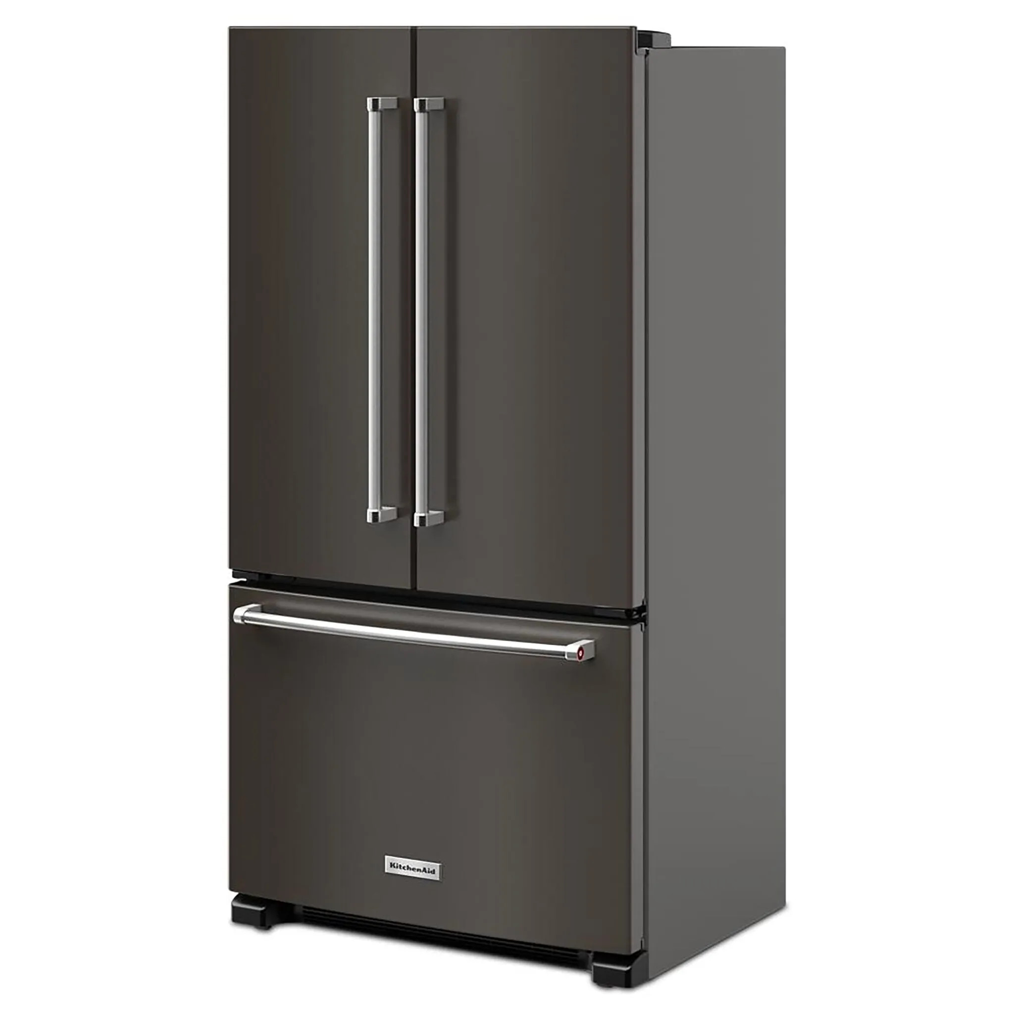 KitchenAid Fingerprint Resistant Black Stainless Counter-Depth French Door Refrigerator (20 Cu.Ft.) - KRFC136RBS