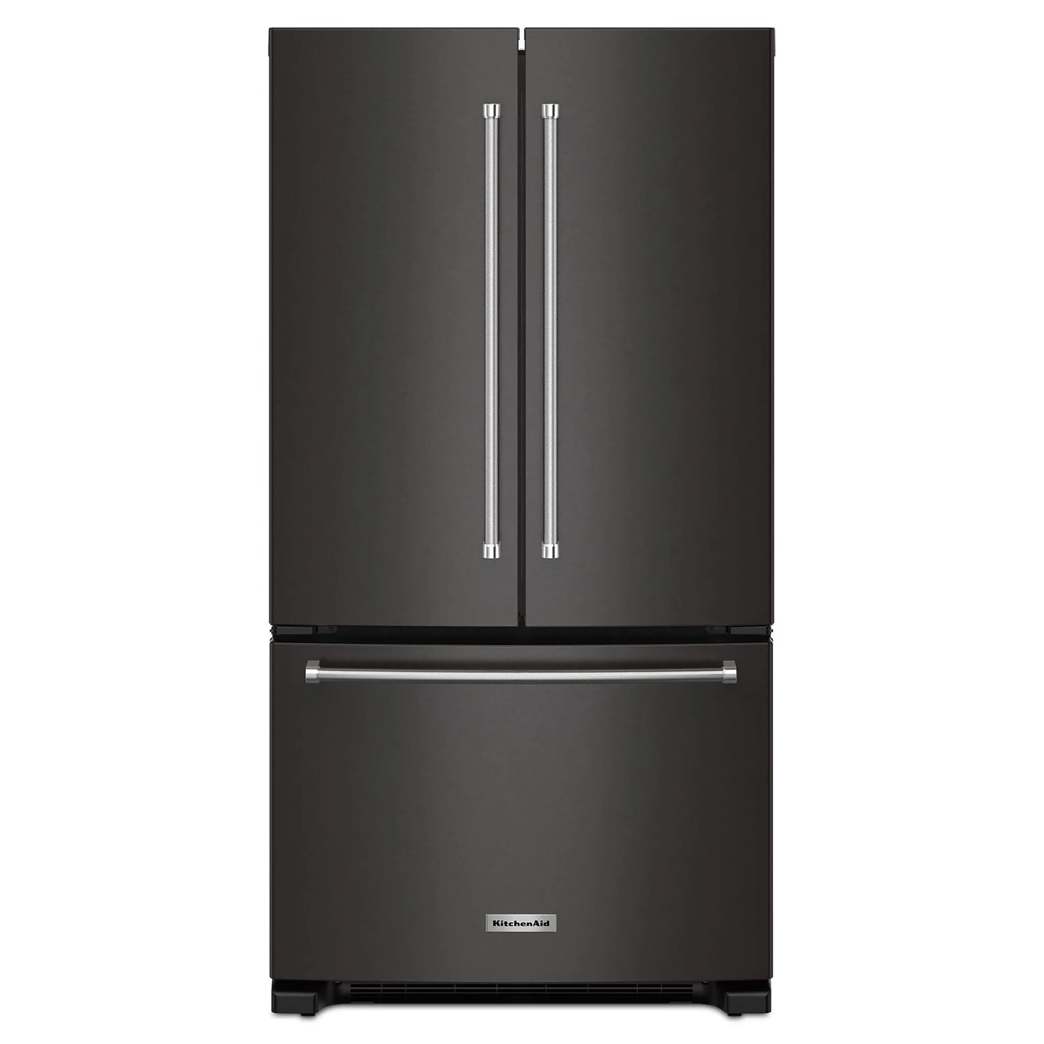 KitchenAid Fingerprint Resistant Black Stainless Counter-Depth French Door Refrigerator (20 Cu.Ft.) - KRFC136RBS