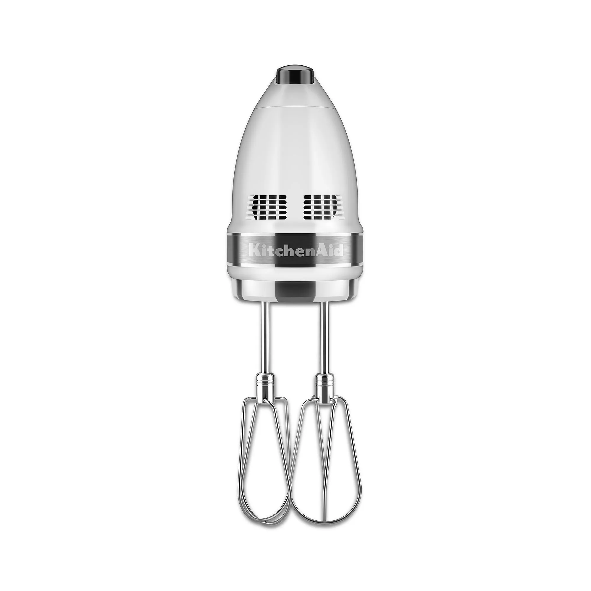 KitchenAid KHM7210CU 7-Speed Contour Silver Hand Mixer, White