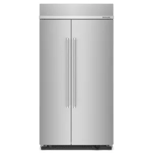 KitchenAid PrintShield Stainless Built-In Side-by-Side Refrigerator (25.5 Cu.Ft.) - KBSN702MPS