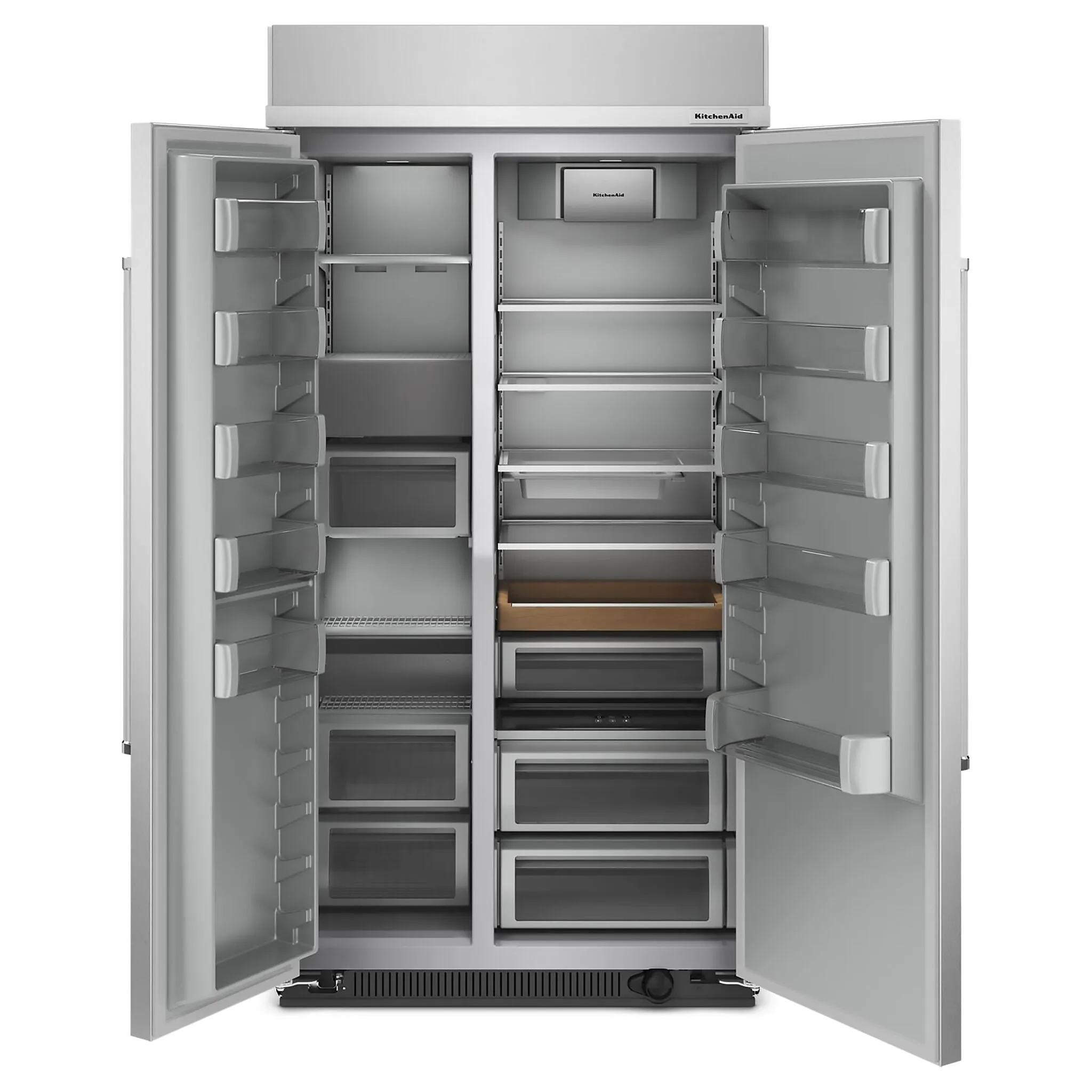 KitchenAid PrintShield Stainless Built-In Side-by-Side Refrigerator (25.5 Cu.Ft.) - KBSN702MPS