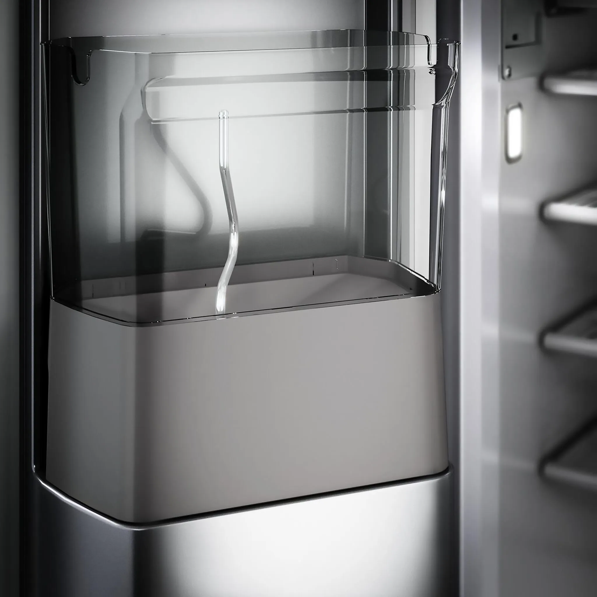 KitchenAid PrintShield Stainless Steel Built-In Side-by-Side Refrigerator with Ice and Water Dispenser (25.1 Cu. Ft.)- KBSD702MSS