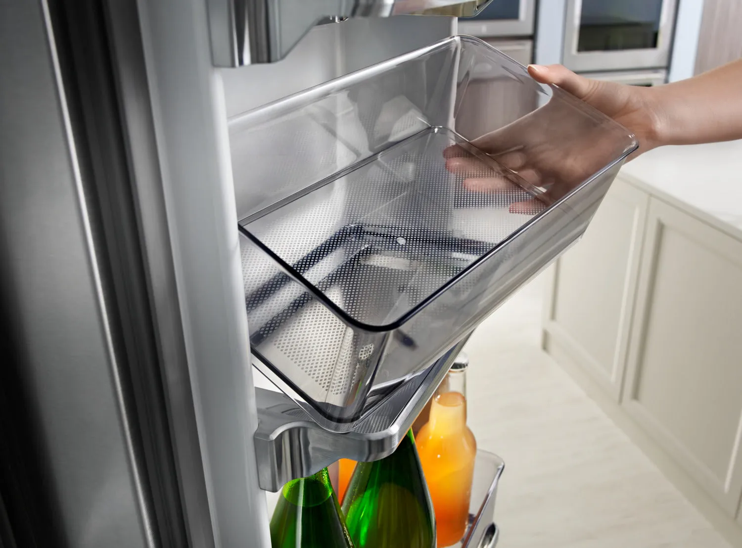 KitchenAid Stainless Steel Counter-Depth French Door Refrigerator (23.8 Cu. Ft.) - KRFC704FPS
