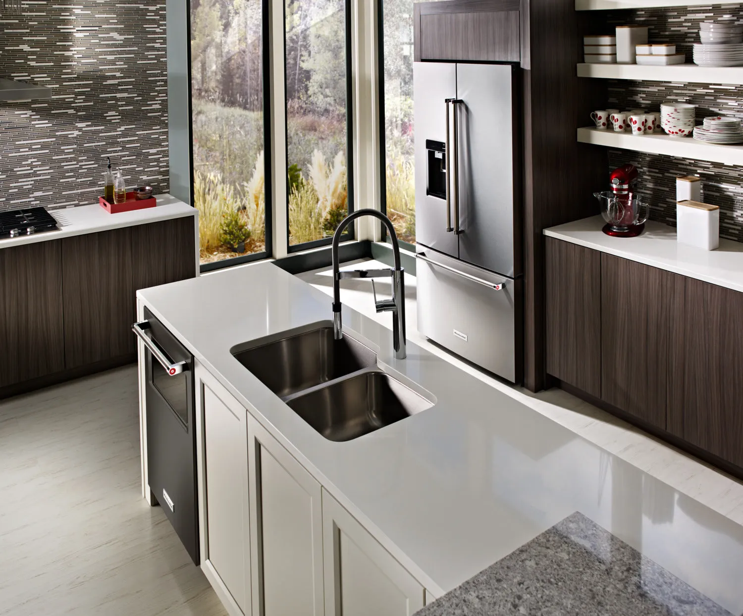 KitchenAid Stainless Steel Counter-Depth French Door Refrigerator (23.8 Cu. Ft.) - KRFC704FPS