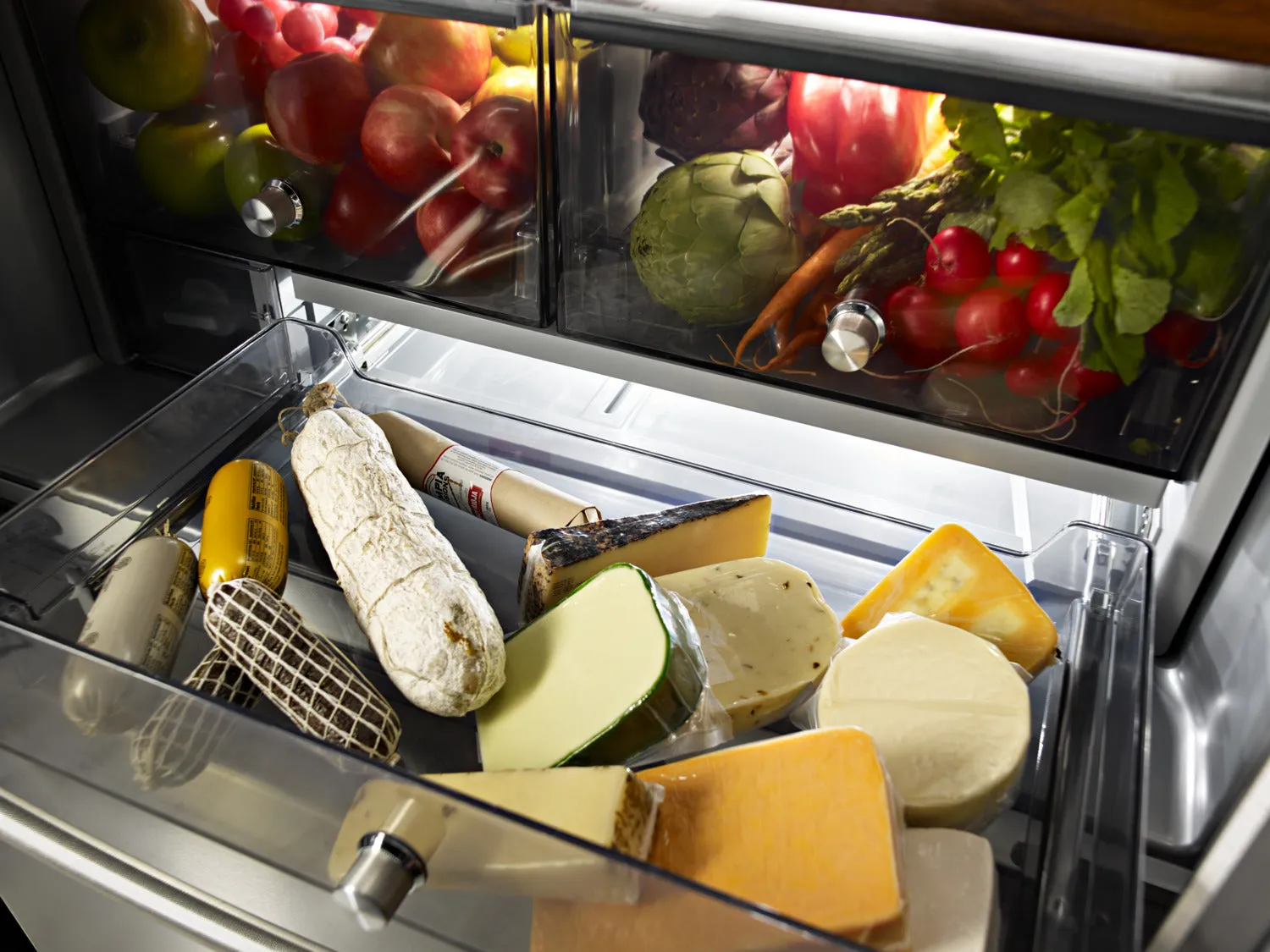 KitchenAid Stainless Steel Counter-Depth French Door Refrigerator (23.8 Cu. Ft.) - KRFC704FPS
