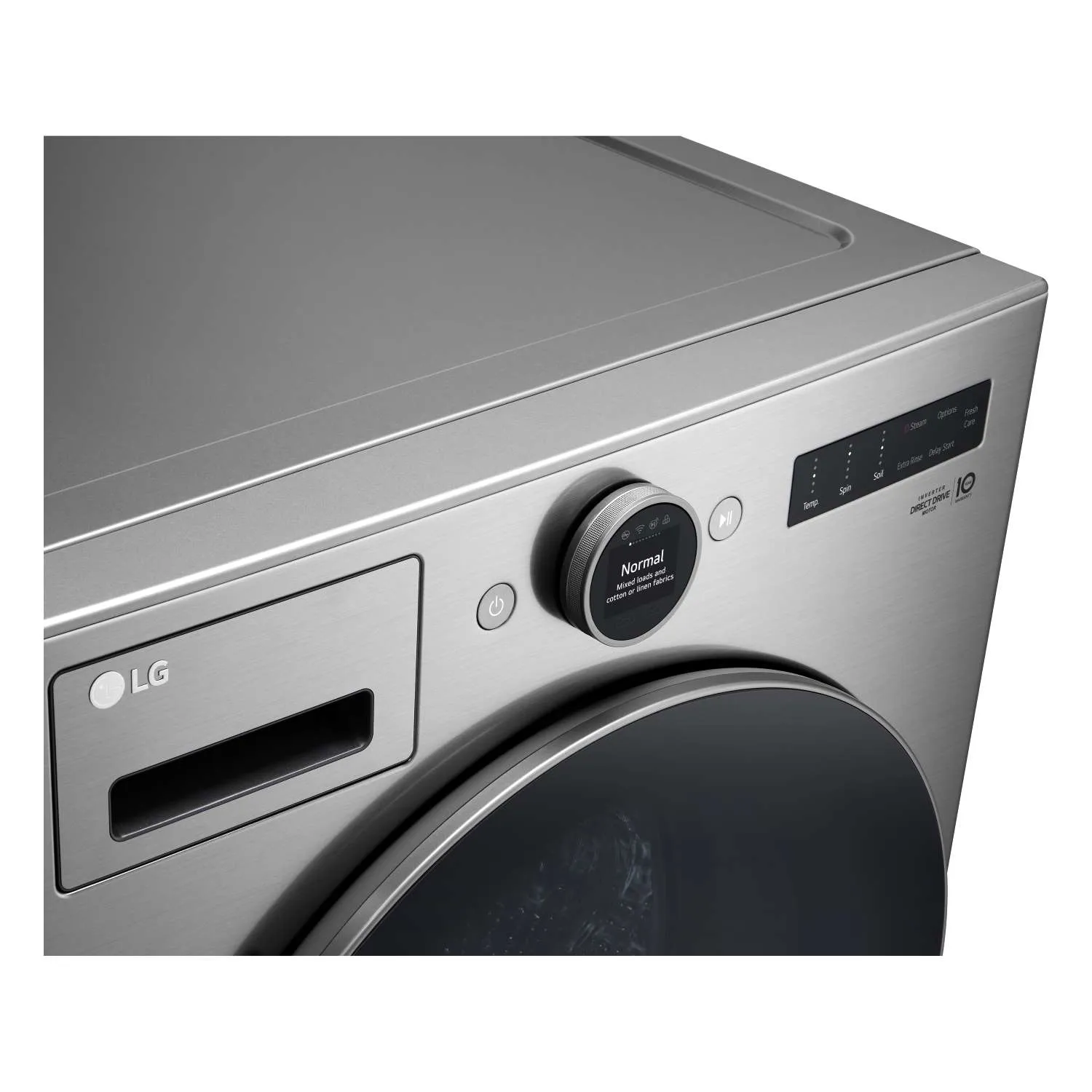 LG Graphite Steel 5.2 cu. ft. Front Load Washer with AI DD™ and LCD Knob - WM5500HVA