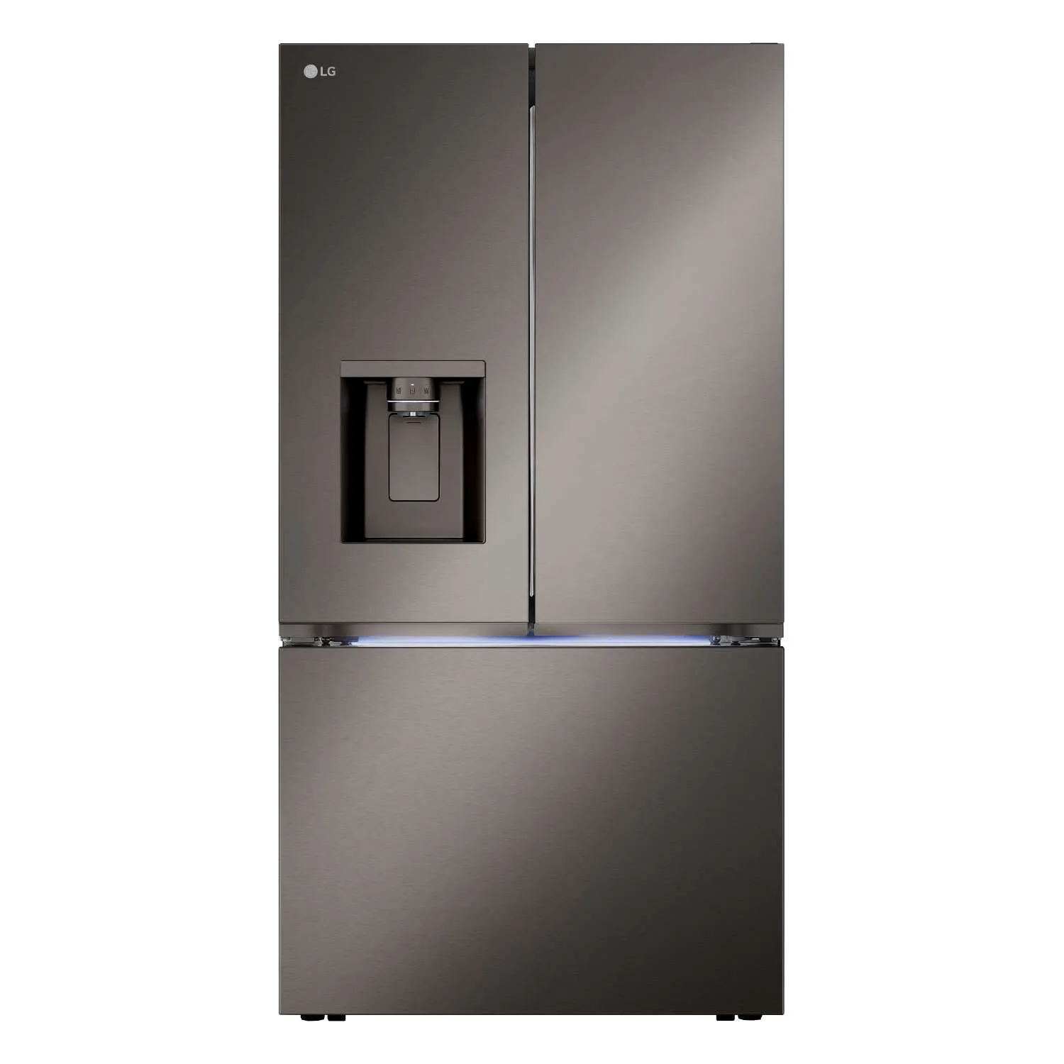 LG Smart Counter-Depth MAX™ Black Stainless Steel French Door Refrigerator with Four Types of Ice (26 cu. ft.) - LRYXC2606D