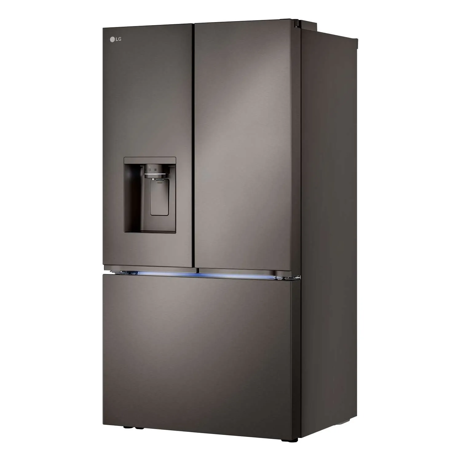 LG Smart Counter-Depth MAX™ Black Stainless Steel French Door Refrigerator with Four Types of Ice (26 cu. ft.) - LRYXC2606D