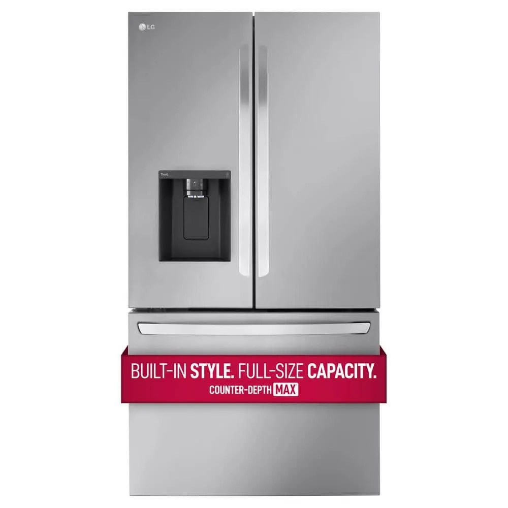 LG Smart Counter-Depth MAX™ Stainless Steel French Door Refrigerator (26 cu. ft.) - LRFXC2606S