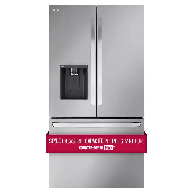 LG Smart Counter-Depth MAX™ Stainless Steel French Door Refrigerator (26 cu. ft.) - LRFXC2606S