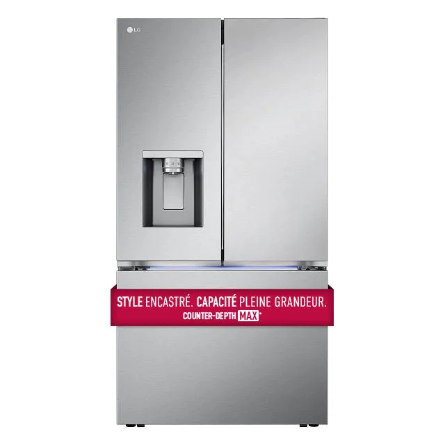 LG Smart Counter-Depth MAX™ Stainless Steel French Door Refrigerator with Four Types of Ice (26 cu. ft.) - LRYXC2606S