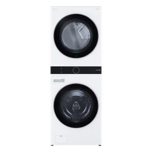 LG White Front Load LG WashTower™ with Centre Control™ 5.2 Cu.Ft. Steam Washer and 7.4 Cu. Ft. Electric Dryer - WKE100HWA