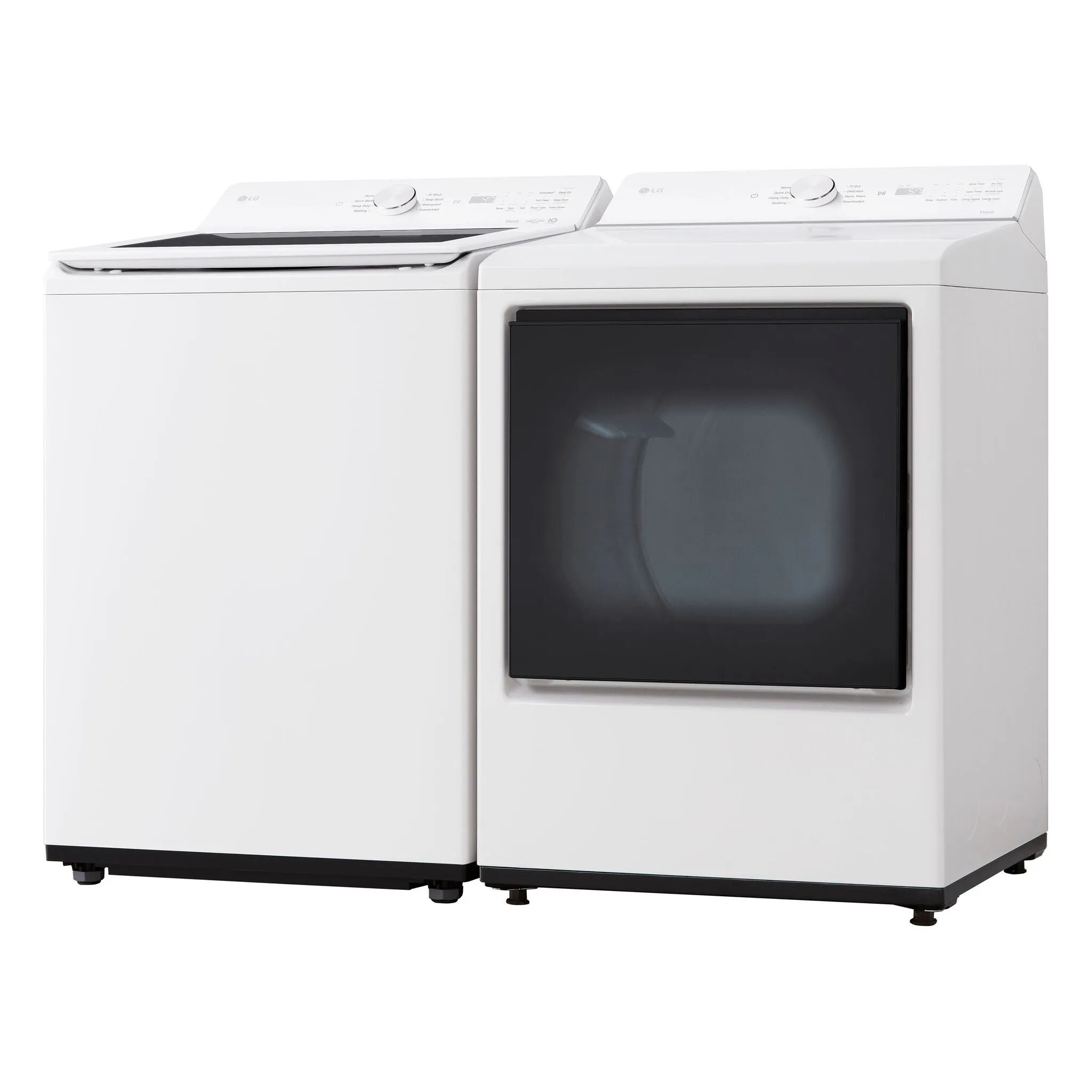 LG White Mega Capacity Smart Top Load Washer (5.6 Cu. Ft) & Electric Dryer with AI Sensing (7.3 Cu.Ft) - WT8205CW/DLE8200W
