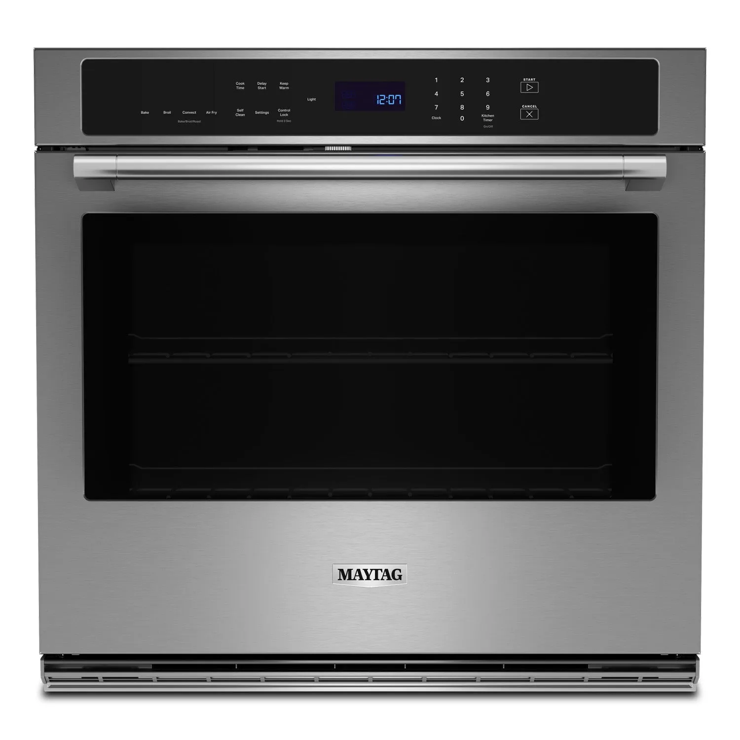 Maytag Fingerprint Resistant Stainless Steel Wall Oven with Air Fry (5.00 Cu Ft) - MOES6030LZ