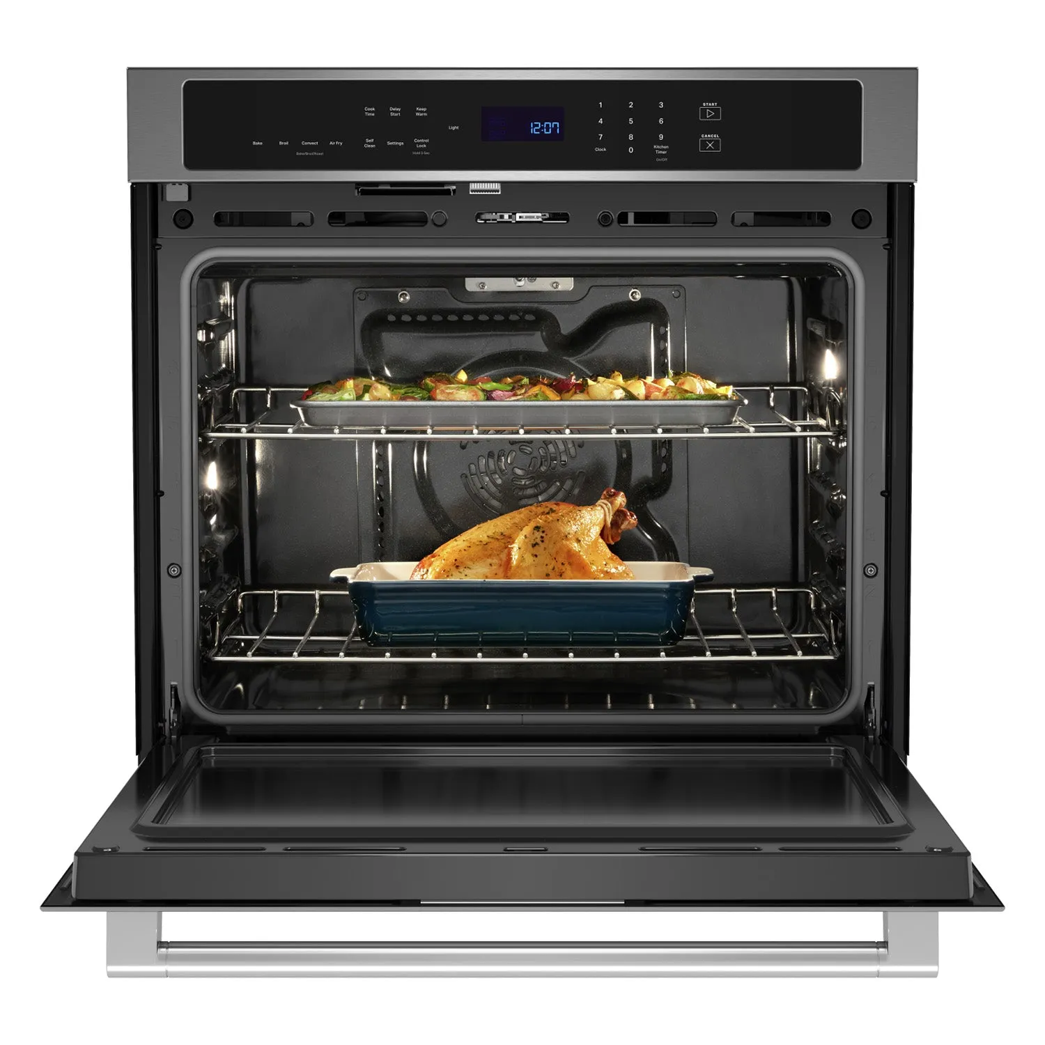 Maytag Fingerprint Resistant Stainless Steel Wall Oven with Air Fry (5.00 Cu Ft) - MOES6030LZ