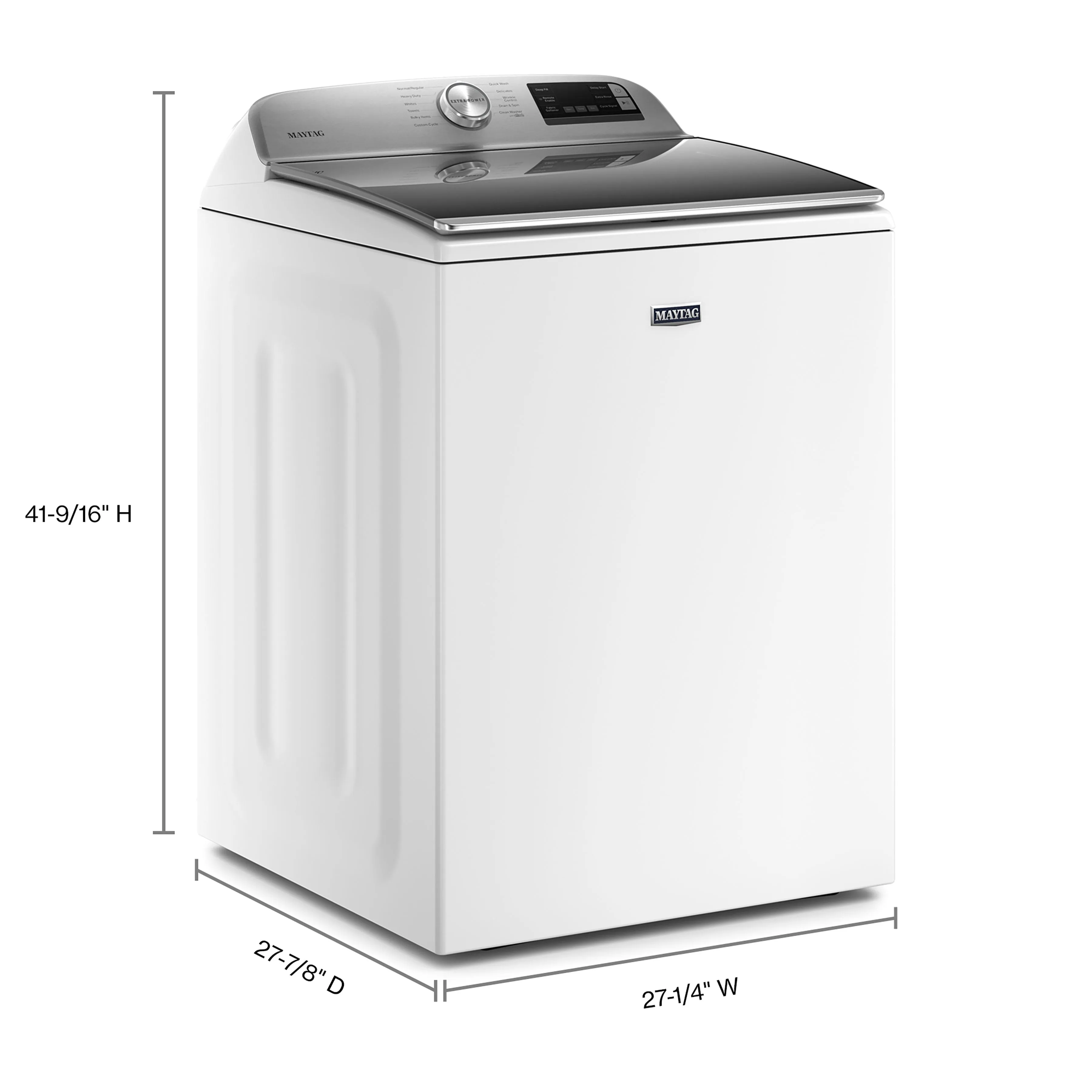 Maytag White Smart Top Load Washer (5.4 cu.ft.) - MVW6230HW