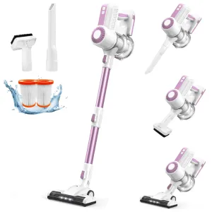 MOOSOO L12 Cordless Vacuum Cleaner Lightweight Stick Vacuum for Carpet Hard Floor Pet Hair