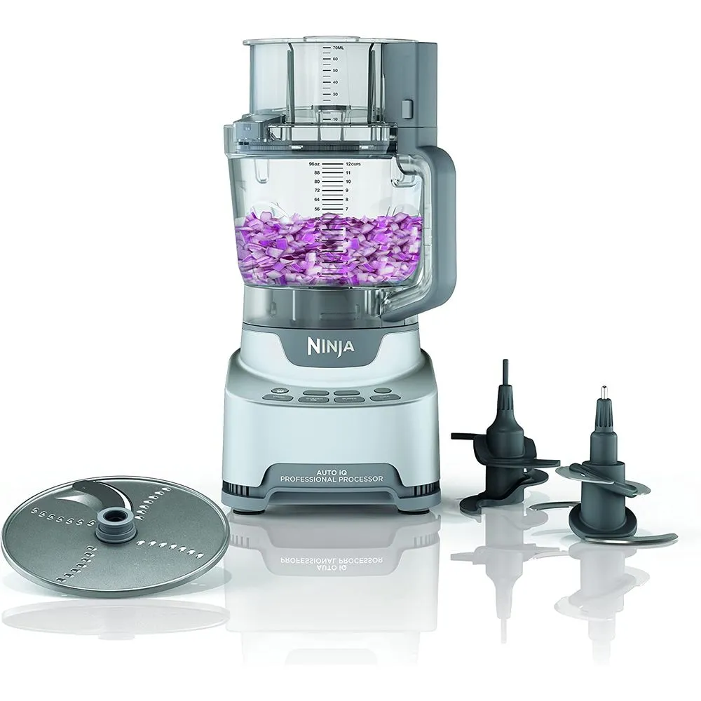 Ninja NF700C XL Food Processor with Auto-iQ, Slicing and Shredding Disc, Silver