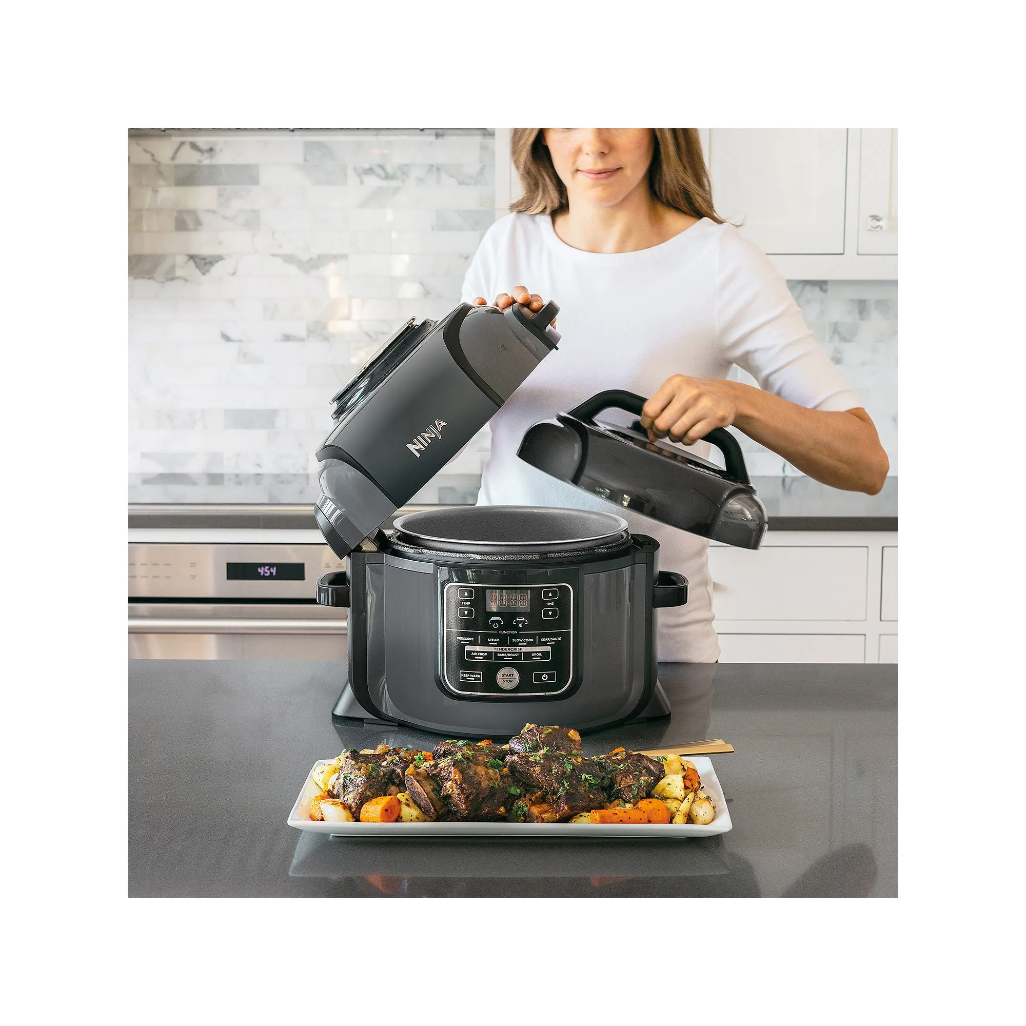 Ninja OP101 Foodi TenderCrisp 5-Quart Pressure Cooker, Black