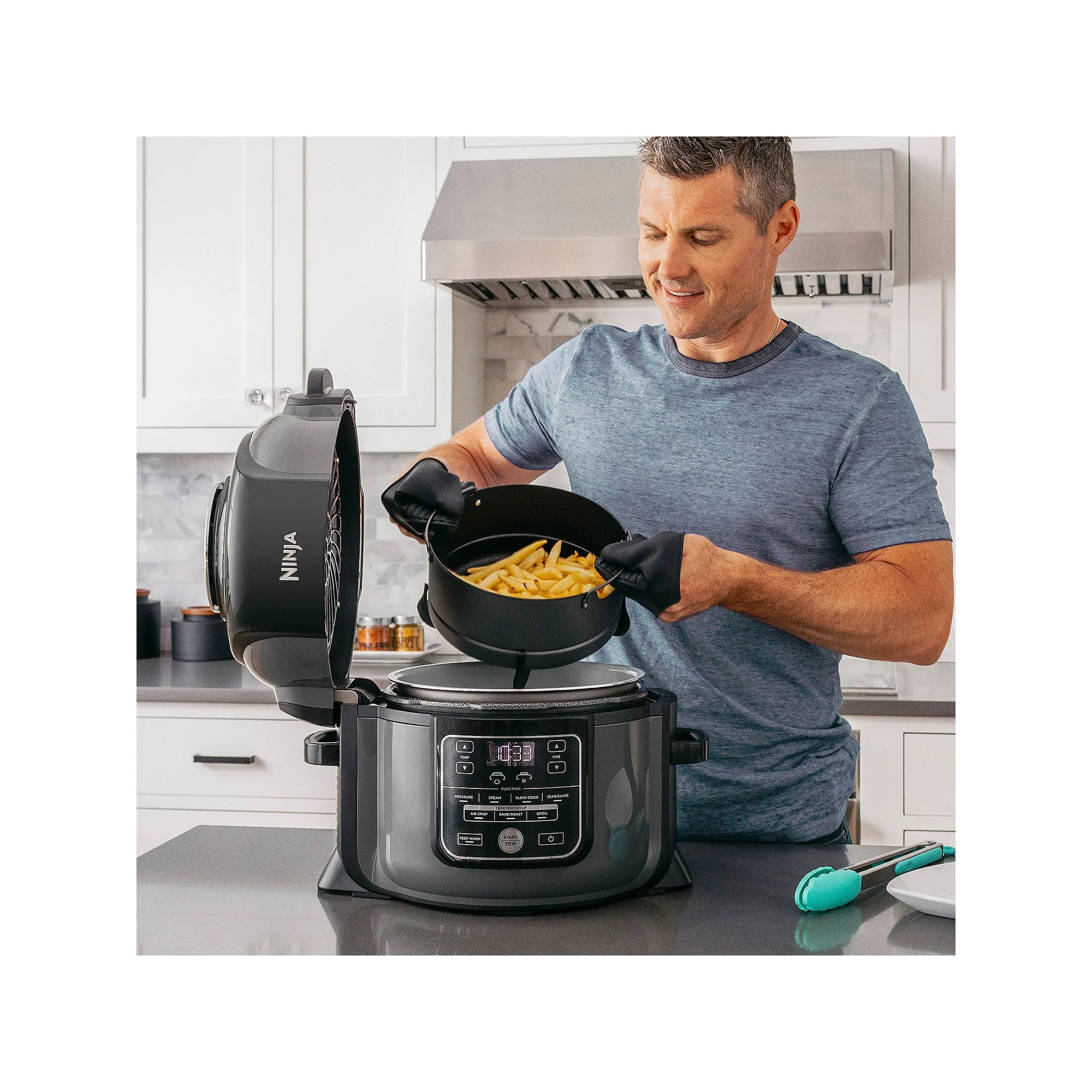 Ninja OP101 Foodi TenderCrisp 5-Quart Pressure Cooker, Black