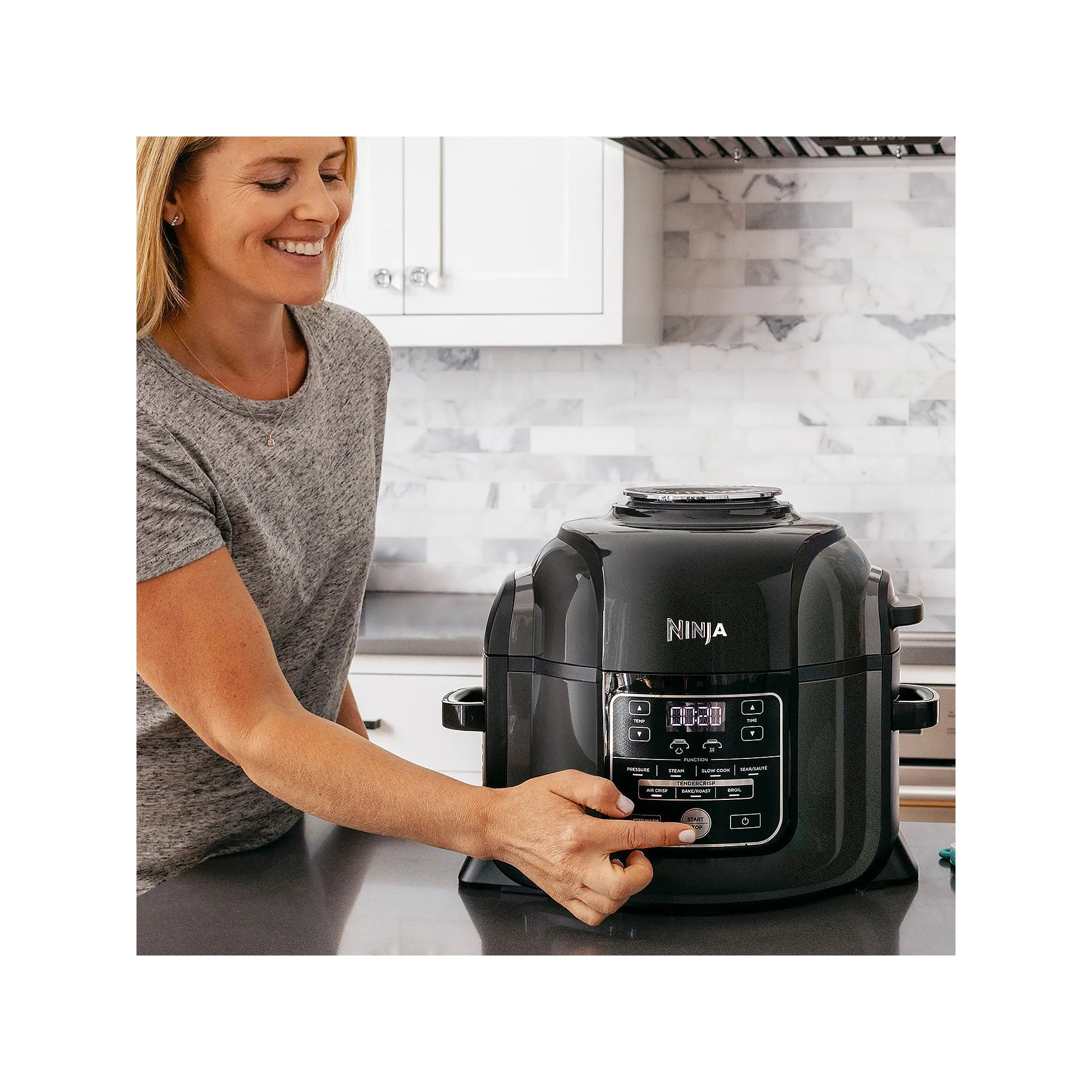 Ninja OP101 Foodi TenderCrisp 5-Quart Pressure Cooker, Black