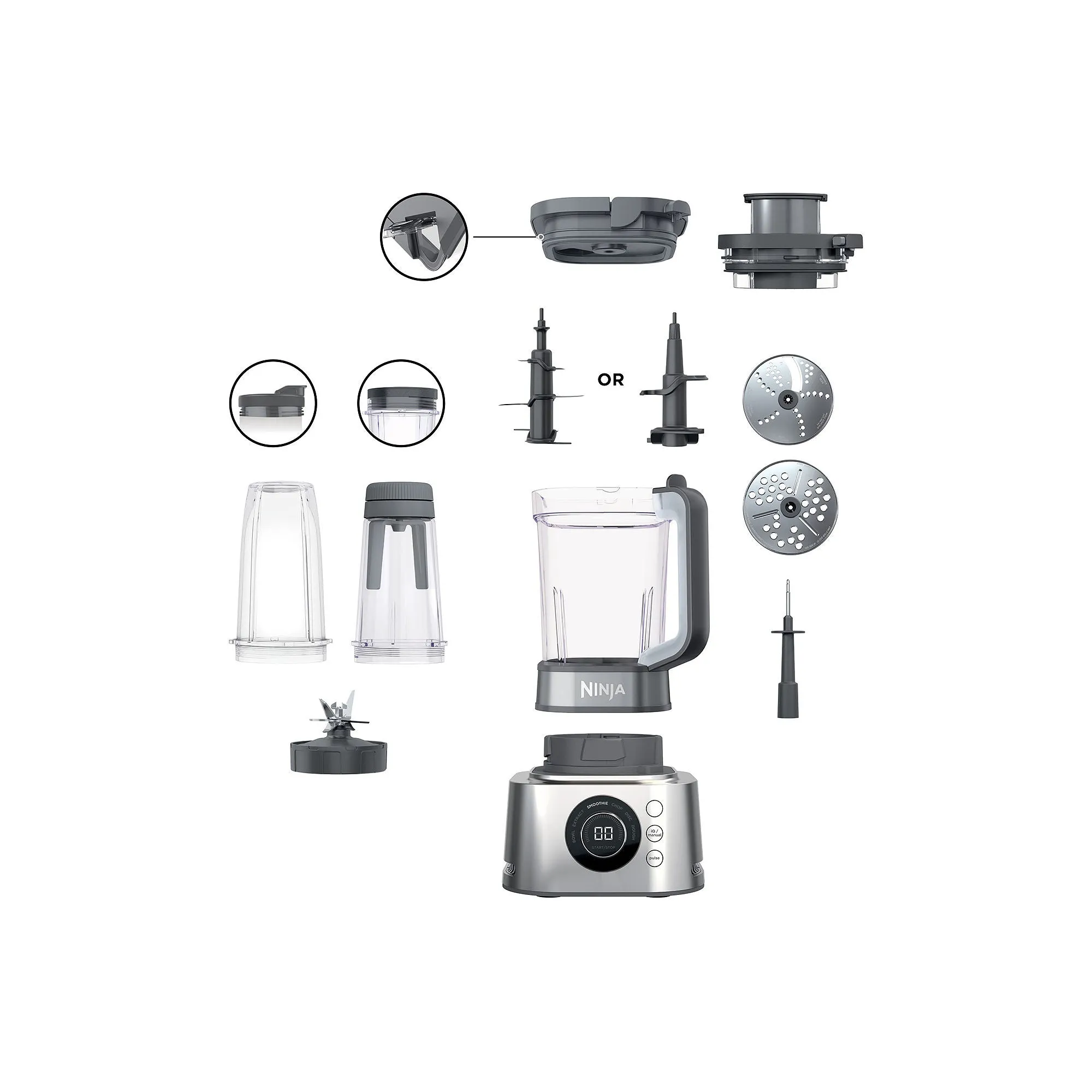 Ninja SS401 Foodie 2.3 qt Blender, Platinum