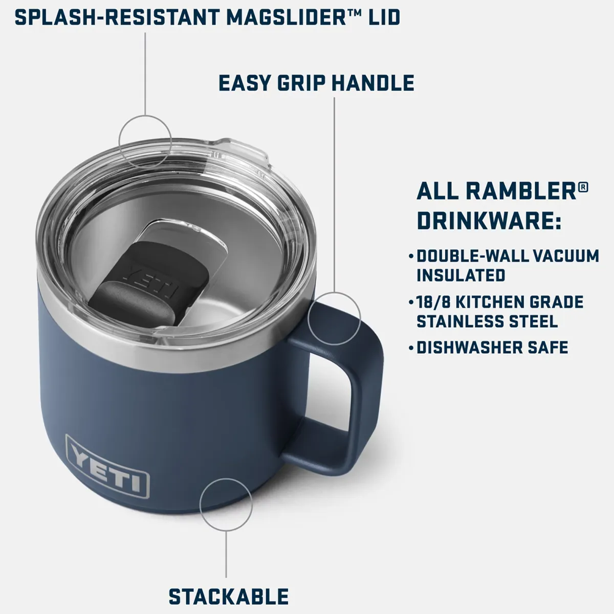 Rambler 14 oz Stackable Mug w/ MagSlider Lid