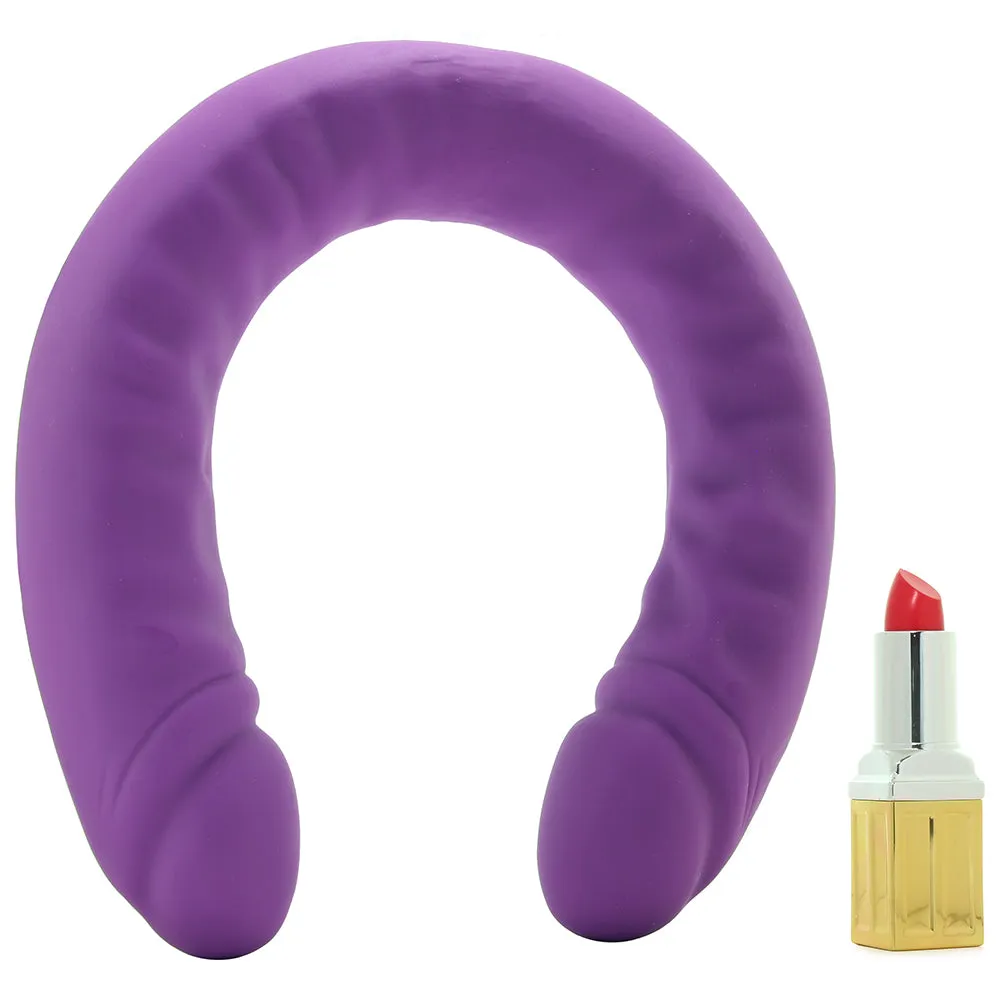 Rusé Slim 18 Inch Silicone Double Dildo in Purple