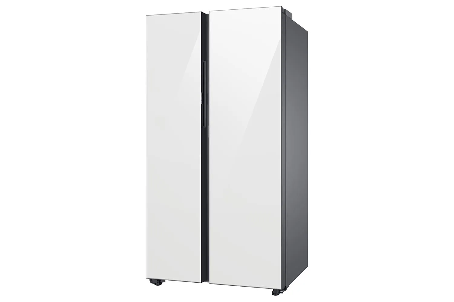 Samsung BESPOKE White Glass 36" Side-by-Side Refrigerator with Beverage Center (22.6 cu.ft) - RS23CB760012AA