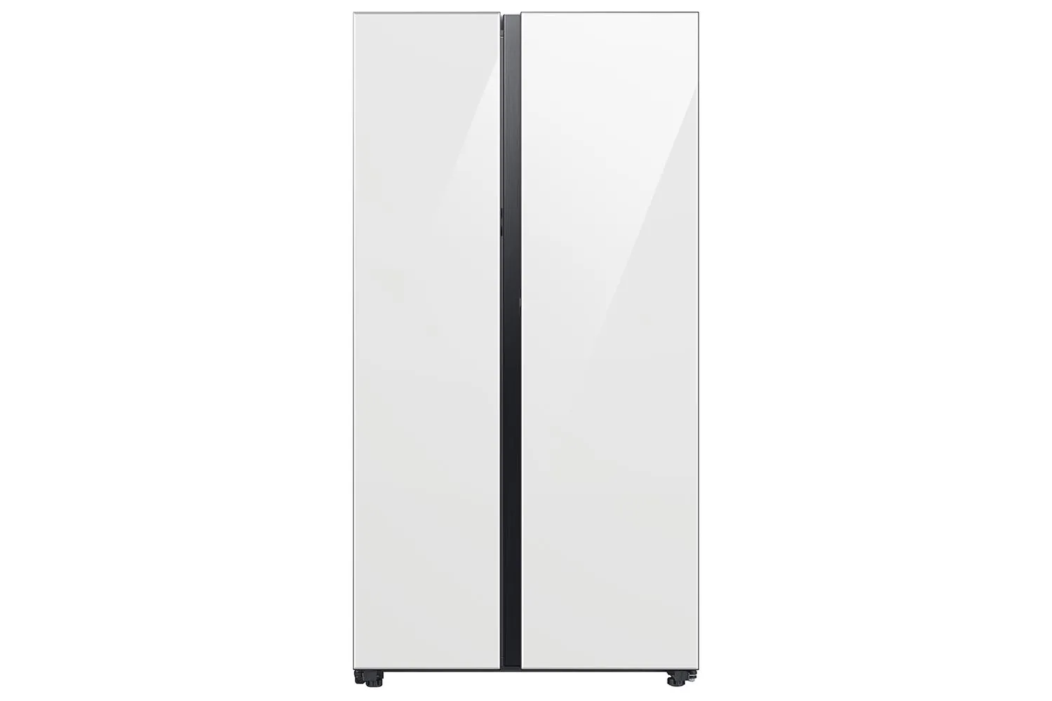 Samsung BESPOKE White Glass 36" Side-by-Side Refrigerator with Beverage Center (22.6 cu.ft) - RS23CB760012AA