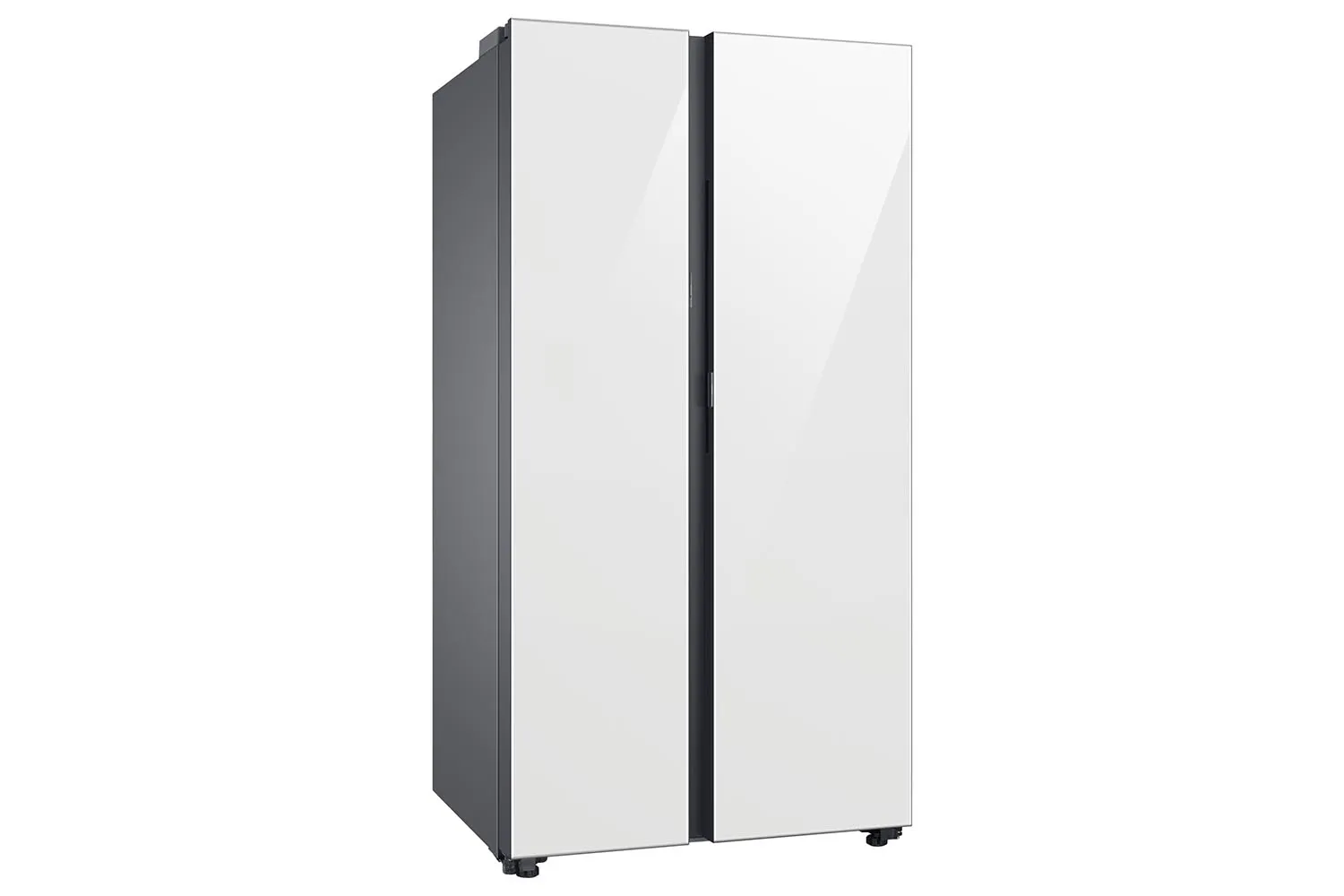 Samsung BESPOKE White Glass 36" Side-by-Side Refrigerator with Beverage Center (22.6 cu.ft) - RS23CB760012AA