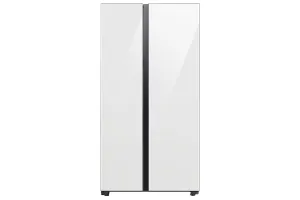 Samsung BESPOKE White Glass 36" Side-by-Side Refrigerator with Beverage Center (22.6 cu.ft) - RS23CB760012AA