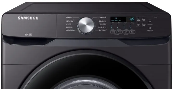 Samsung Black Stainless Steel Front-Load Washer with Self Clean  (5.2 cu. ft.) - WF45T6000AV/A5