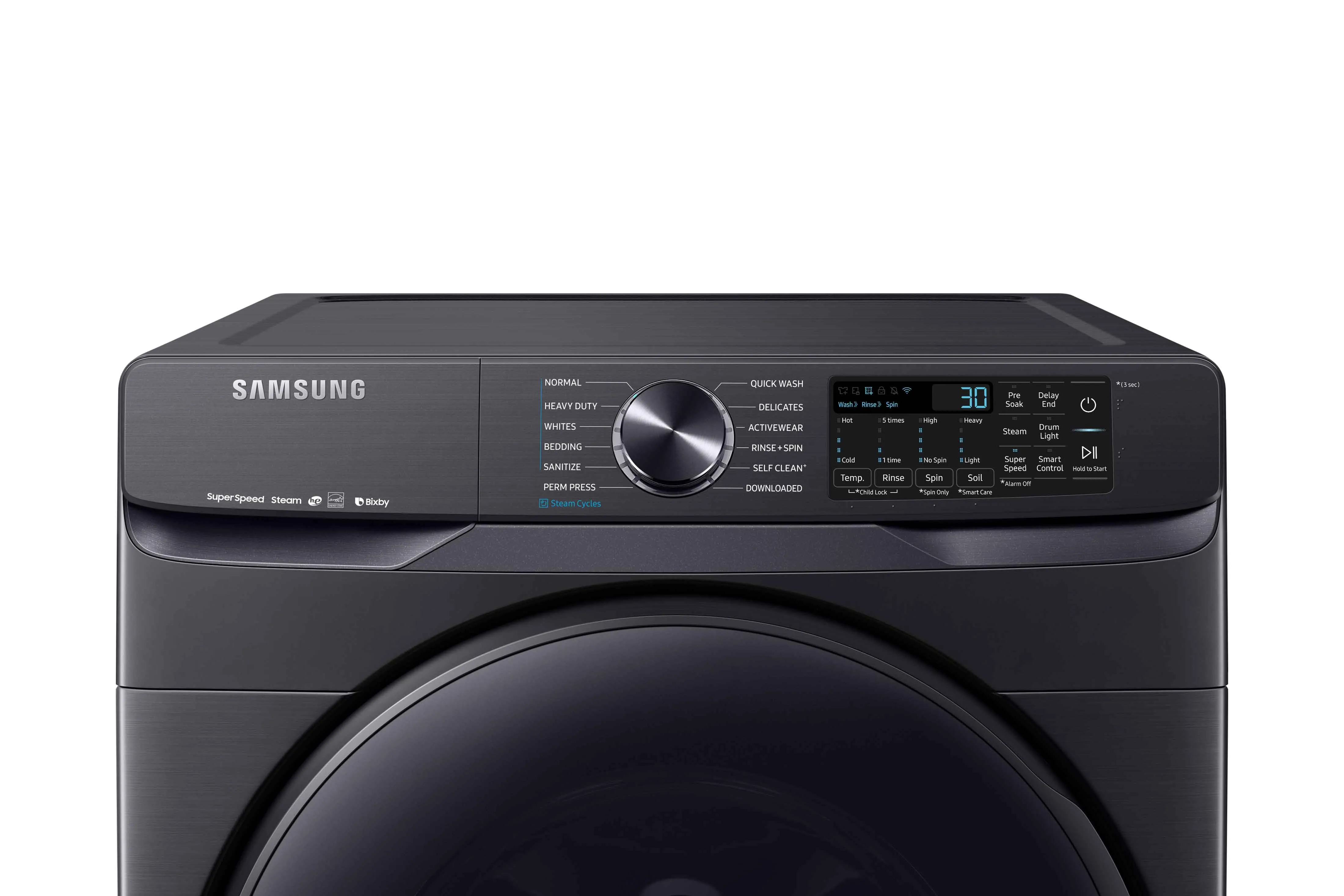 Samsung Black Stainless Steel Front Load Washer with Super Speed (5.8 Cu.Ft) - WF50T8500AV/A5