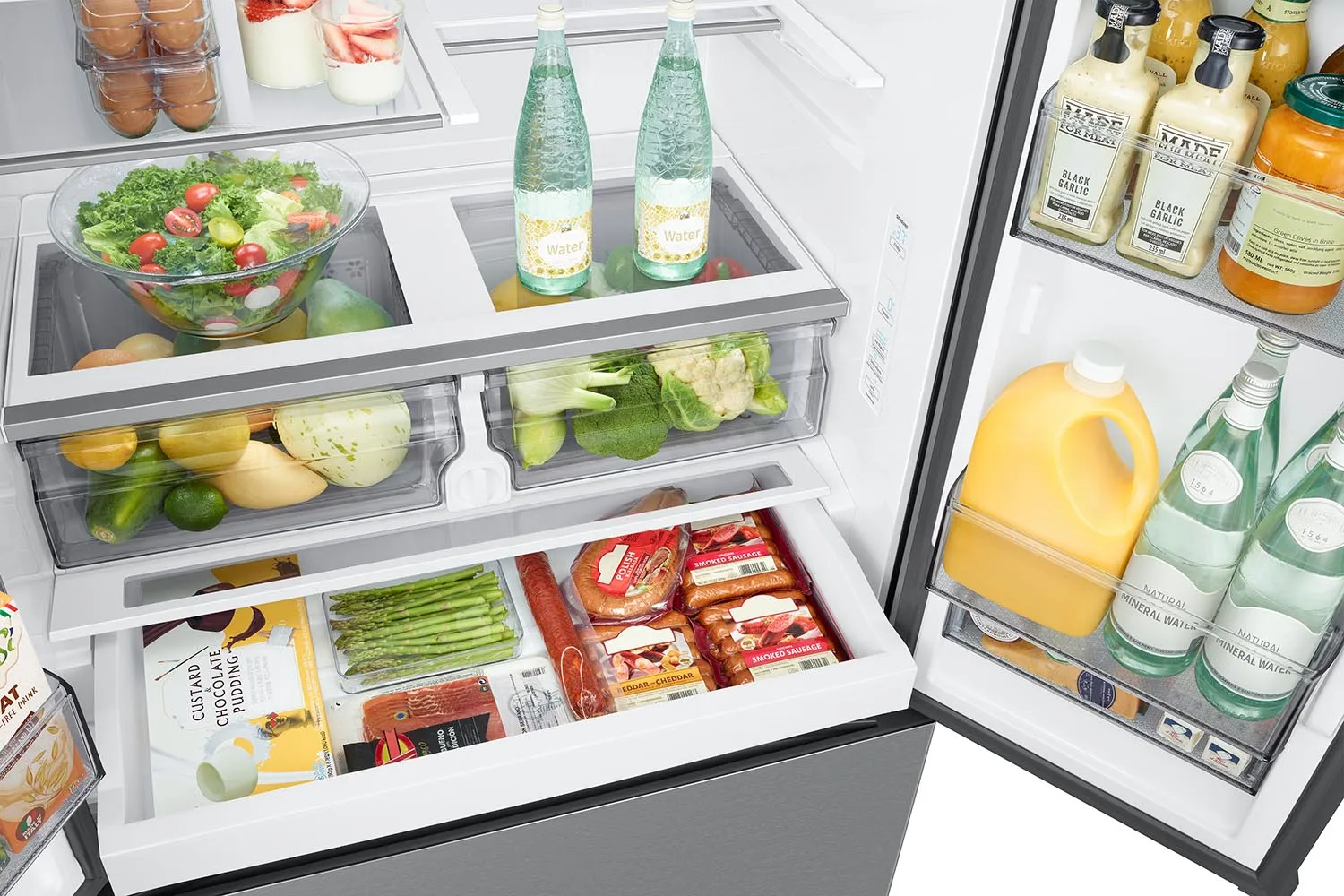 Samsung Stainless Steel Counter Depth 36" French Door Refrigerator (27cu.ft) - RF27CG5100SRAA