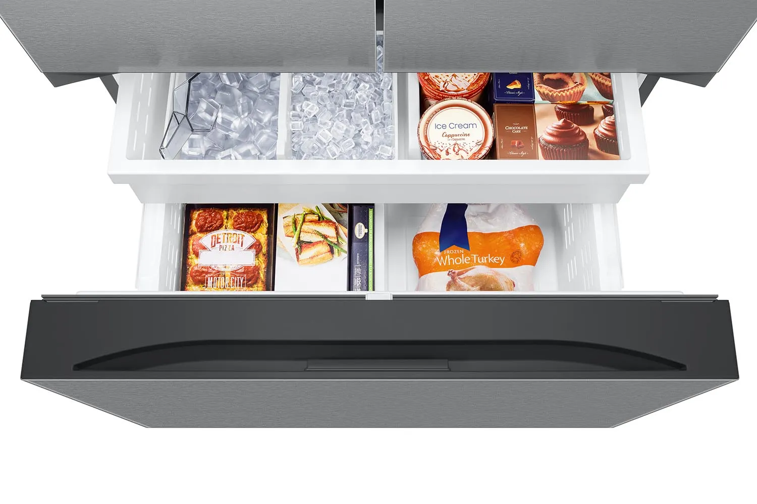 Samsung Stainless Steel Counter Depth 36" French Door Refrigerator (27cu.ft) - RF27CG5100SRAA