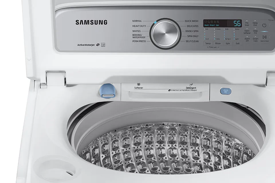 Samsung White Top Load Washer with Active Water Jet Faucet and EZ Access Tub (5.8 Cu.Ft) - WA50R5200AW/US
