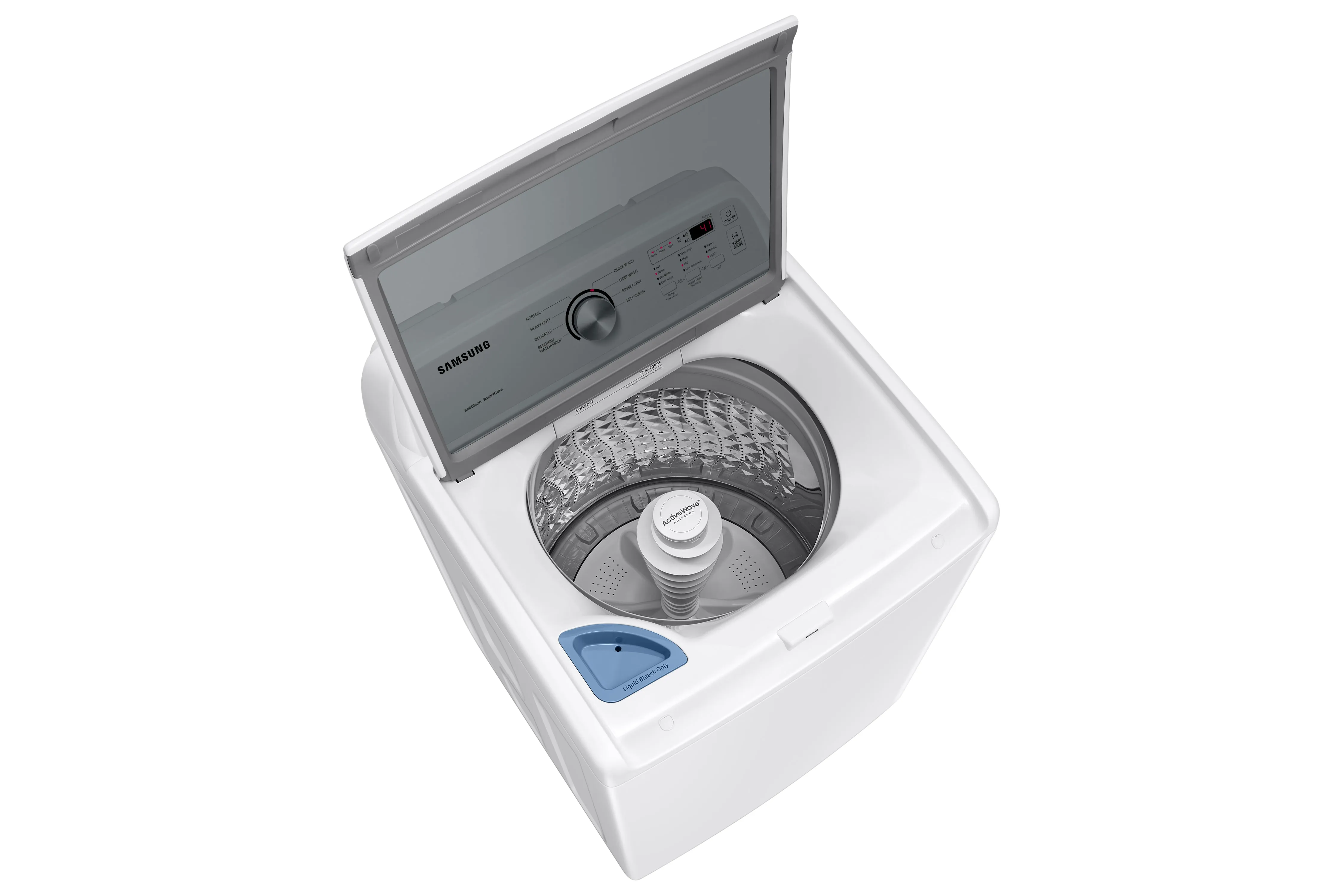 Samsung White Top Load Washer with ActiveWave Agitator (5.0 Cu.Ft) - WA44A3205AW/A4