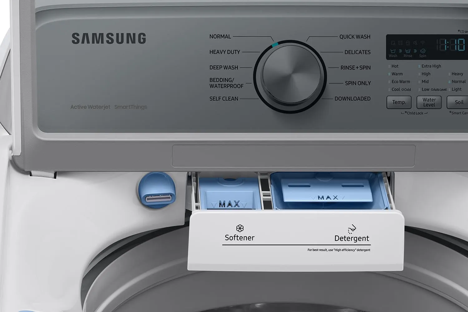 Samsung White Top Load Washer with Agitator and SmartThings (5.3 Cu.Ft) - WA46CG3505AWA4