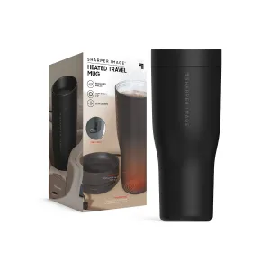 Sharper Image Auto Mug With 360 Popup Lid Gift - BLACK ONE SIZE
