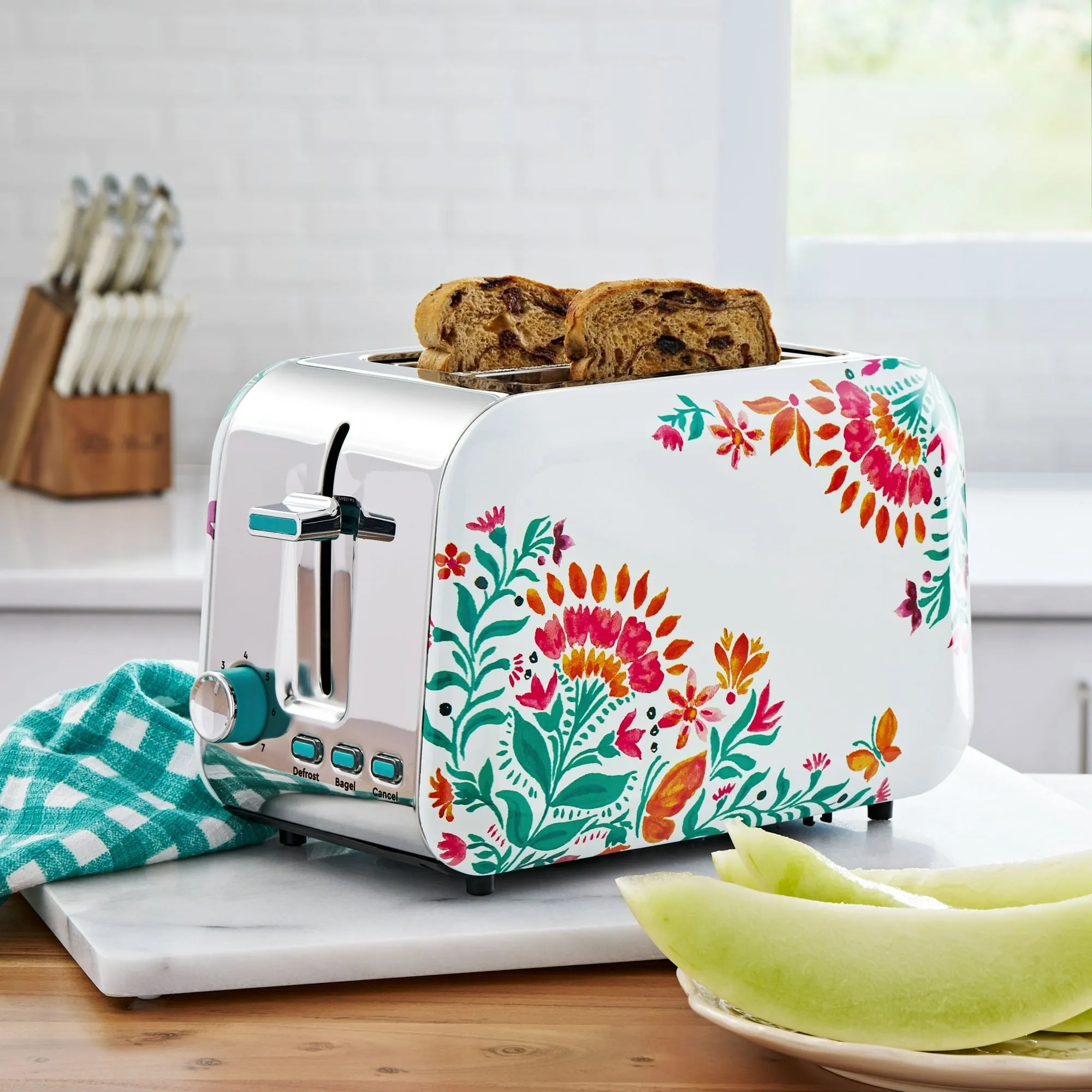 The Pioneer Woman PW8402550614-03 2-Slice Toaster, Folk Geo