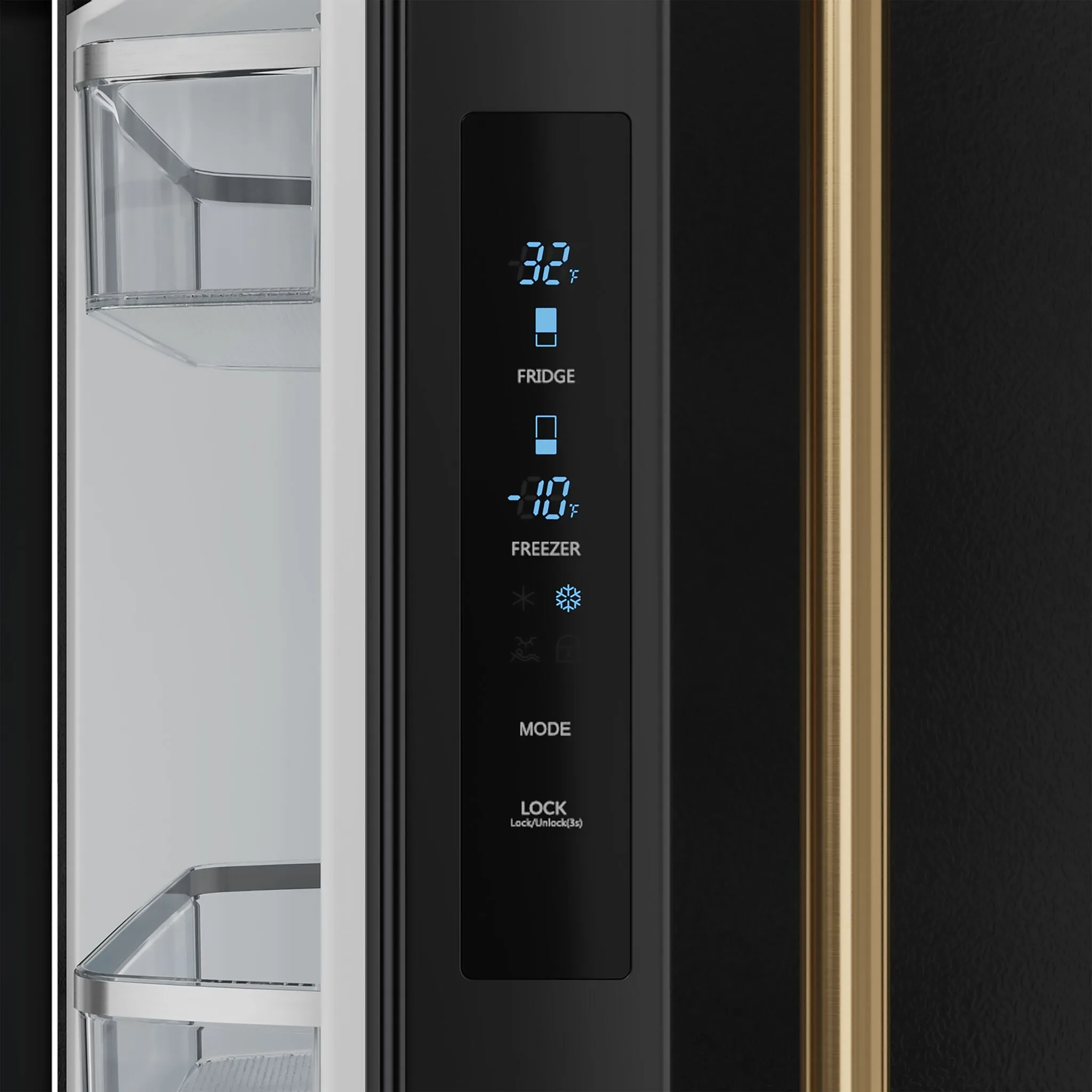 Thor Kitchen Matte Black French Door Counter Depth Refrigerator with Ice Maker| Gordon Ramsay Collection (17.5 cu.ft.) - RF3017FFD00-BRZ