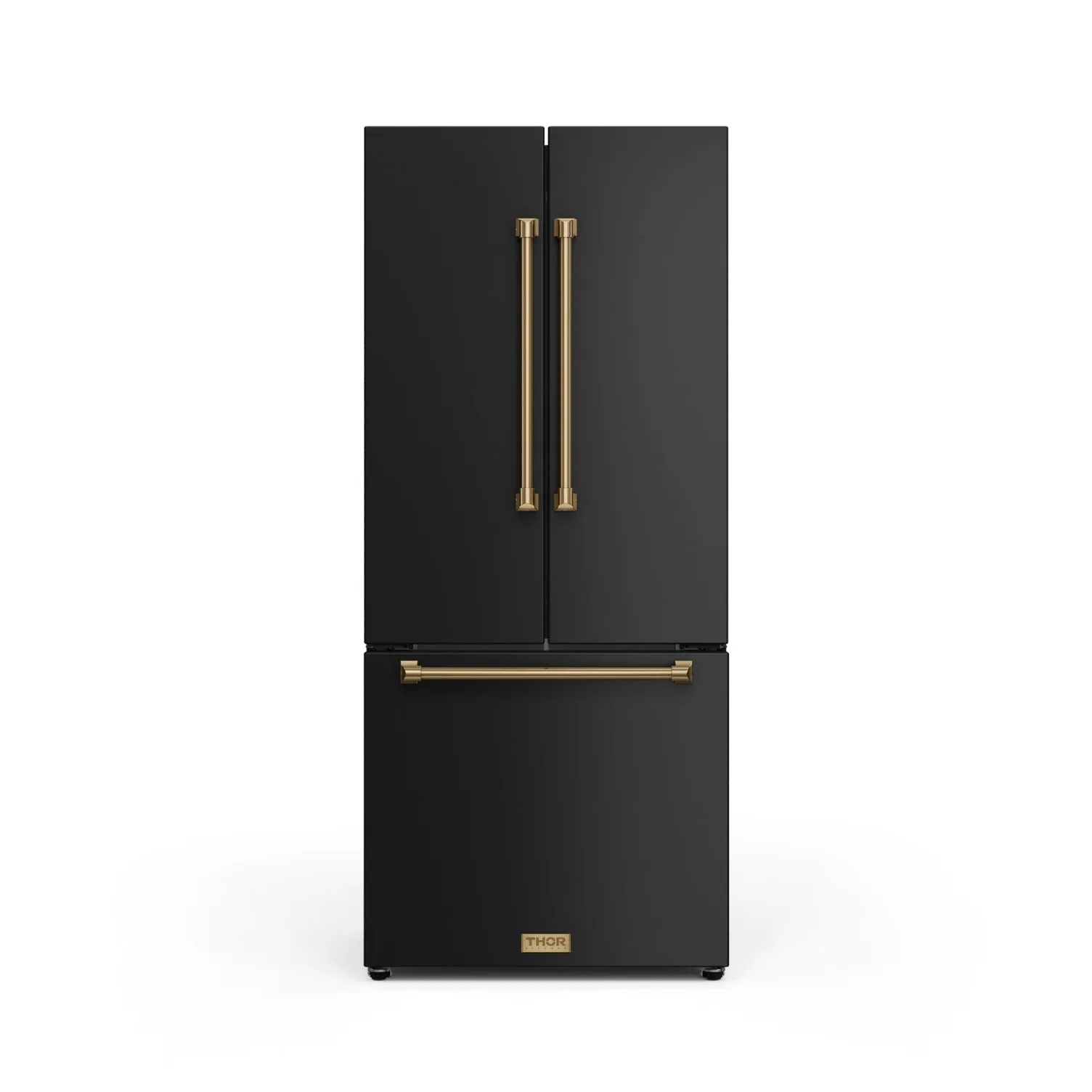 Thor Kitchen Matte Black French Door Counter Depth Refrigerator with Ice Maker| Gordon Ramsay Collection (17.5 cu.ft.) - RF3017FFD00-BRZ