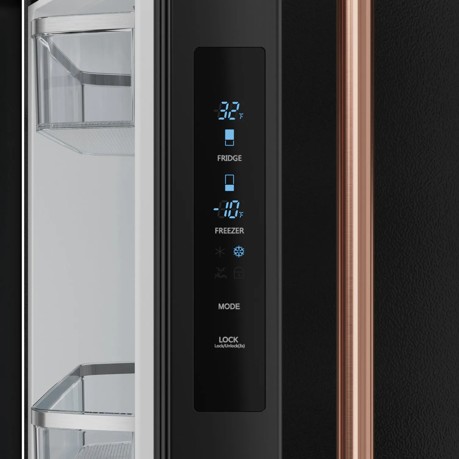 Thor Kitchen Matte Black French Door Counter Depth Refrigerator with Ice Maker| Gordon Ramsay Collection (17.5 cu.ft.) - RF3017FFD00-RSG
