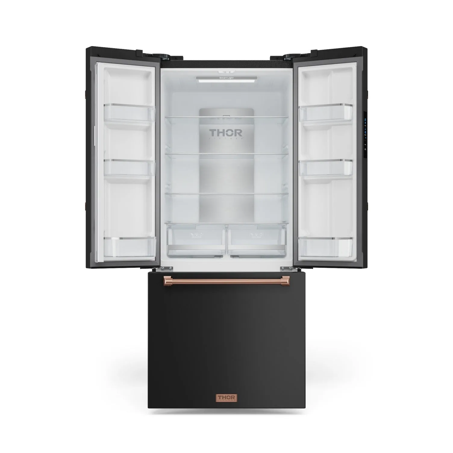 Thor Kitchen Matte Black French Door Counter Depth Refrigerator with Ice Maker| Gordon Ramsay Collection (17.5 cu.ft.) - RF3017FFD00-RSG