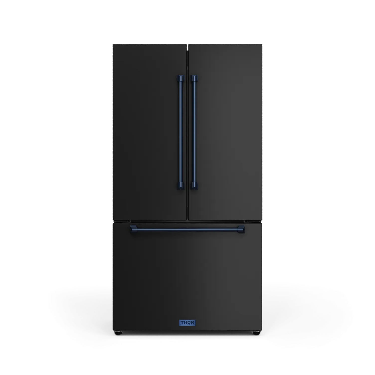 Thor Kitchen Matte Black French Door Counter-Depth Refrigerator with Ice Maker| Gordon Ramsay Collection (20.3 cu.ft.) - RF3621CTD00-BLU